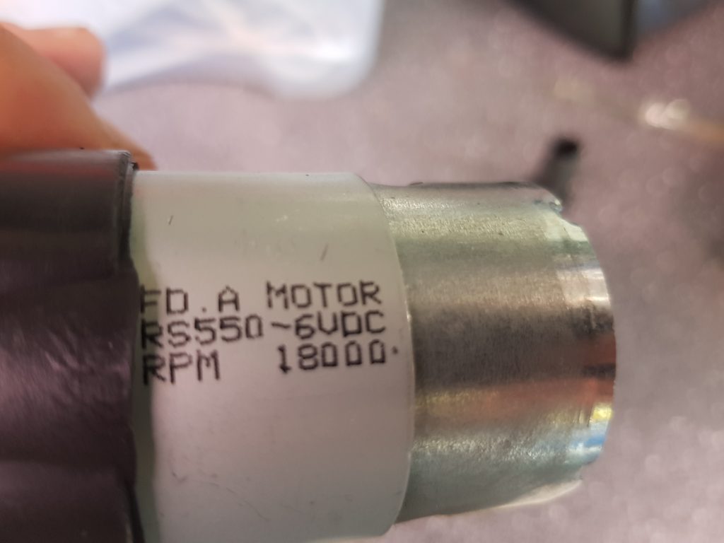 New 6v 1800RPM motor